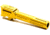 Killer Innovations Velocity Glock 17 Non-Threaded Barrel, TiN, Gold, G17NTHD1GLD