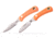 Knives of Alaska Muskrat/Cub Bear Combo Fixed Blade Knives, 2.25in/2.75in, Magnacut Stainless Steel, Round Tip/Caping Blade, Suregrip, Orange, 00106FG