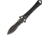 Krudo MANIKOMIO Knife, 11in Overall, 5in Black Partially Serrated 9Cr18Mov SS Blade, Black G10 Handle, Double Edge Blade, Black Kydex Sheath, KMAN910