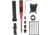 LaserLyte Deluxe Bore Sight Kit, Universal Fit .22-.50 Caliber Plus 12 Gauge/20 Gauge, Red/Black, 1231437