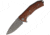 Lionsteel KUR Linerlock Santos Folding Knife, 3.5in Black Stonewash Sleipner Tool Steel Drop Point, Santos Wood Handle, Pvd Coated Blade, KUR BST