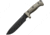Lionsteel M7 Fixed Blade Black Knife, 7 black Mil-Spec coated Sleipner tool steel blade, Green canvas micarta handle, M7B CVG