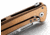 Lionsteel Skinny Framelock Folding Knife by Michele Pensato, 4.5in Closed, 3.5in Stonewash CPM MagnaCut Stainless Blade, Bronze Titanium Handle, SK01BR