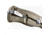 Lionsteel SR11 Framelock Tiium Bronze Folding Knife, 3.75in Satin Sleipner Tool Steel Drop Point, Brown Textured Titanium Handle, Glass Breaker, Pocket Clip, Black Leather Sheath, SR11 B