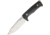 Lionsteel T5 Fixed Blade Satin Knife, 10in Overall, 5in Satin Niolox Tool Steel Drop Point, Black Canvas Micarta Handle, Glass Breaker, Black Leather Sheath, T5-MI