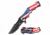 Master USA MU-A102A Spring Assisted Knife, 3.75in, 3CR13 Stainless Steel, Modified Tanto, Black Blade, Injection Molded Handle w/ American Flag Design, -, MU-A102A