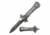 MC Masters Collection MC-A047GY Spring Assisted Knife, 2.7in, 3CR13 Stainless Steel, Dagger, Damascus Blade, Stainless Steel Handle, Gray, MC-A047GY