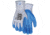 MCR Safety Cut Pro 10 Gauge Dyneema Diamond Technology/Steel Shell Cut Resistant Work Gloves, Nitrile Foam Coated Palm and Fingertips, Blue/Blue, Medium, 9672DT5M