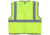 MCR Safety Hi Vis Reflective Safety Vest, ANSI Type R Class 2, Solid with 2in Silver Stripes, Hook and Loop Front Closure, Fluorescent Lime, 2X, VCL2SLX2