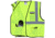 MCR Safety Hi Vis Reflective Safety Vest, ANSI Type R Class 2, Solid with 2in Silver Stripes, Hook and Loop Front Closure, Fluorescent Lime, 2X, VCL2SLX2