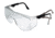 MCR Safety TC1 Series X-Large Safety Glasses, Generous Wrap Around Lens Coverage, Adjustable Ratcheting Temples, Clear, One Size, TC110XL