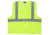 MCR Safety V2CL2MLXL Hi Vis Reflective Safety Vest, ANSI Type R Class 2, Mesh with 2in Silver Stripes, Hook and Loop Front Closure, Fluorescent Lime, XL, V2CL2MLXL
