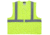 MCR Safety V2CL2MLZXL Hi Vis Reflective Safety Vest, ANSI Type R Class 2, Mesh with 2in Silver Stripes, Zipper Front Closure, Fluorescent Lime, XL, V2CL2MLZXL