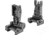 Meprolight FABS - Flip Back Up Rifle Sights - Aluminium -Blank Rear-Green Front, Black Body, Black, 405100