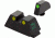 Meprolight Glock 9 mm/357 Sig/40 SW/45 GAP Green/Yellow Fixed Set TD, ML10224SUPY, 102243291
