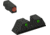 Meprolight Highly Visible Day/Night Self-illuminated Sight Fixed Set, Glock 9/357SIG/40/45GAP, Front Green, Rear Green, Orange Notch, 0402243131, 402243131