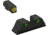 Meprolight Hyper-Bright - Highly Visible Day/Night Self-Illuminated Sights, Taurus G3c, Phosphorescent Yellow Front, Green Rear, Black, 465003121, 465003121