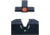 Meprolight Hyper-Bright V-Sight Sig 9Mm/.357Sig P-Series Dovetailed, #8/#8 - O Ring, Black Orange Ring, 401503131, 401503131