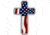 Merica Life US Flag Cross Patch, 2.2 x 3.8, USFLAG-CROSS