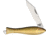 Mikov Fish Folder, 2in SS Clip Blade, Bronze Metal Alloy Handle, Fish Shaped Handle, V1707651