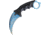 Miscellaneous Spider Web Neck Knife, 7.25in Overall, 3.5in SS Karambit Blade, Black Finger Grooved Nylon Handle, Blue Blade w/ Spider Web Artwork, Black Nylon Neck Sheath, YC-9115-BW