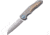 MKM Root Slip Joint Natural Folding Knife, 2.75 satin finish Bohler M390 stainless blade, Sand blast finish titanium handle with natural can, MK RT-NCT