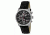 Mens M38 Series Watch,43mm,Black Analog Dial,Silver Bezel,Black Leather Band