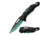 Mtech Drop Point Spring Assisted Knife w/Bottle Opener, 3.5 in, 3Cr13 Stainless Steel Stainless Steel, Black/Green, MT-A705G2-GN