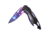 Mtech Drop Point Spring Assisted Knife w/Bottle Opener, 3.5 in, 3Cr13 Stainless Steel Stainless Steel, Serrated, Blue, MT-A705GLX