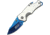 Mtech Evolution Bottle Opener A/O Folding Knife, 3.75in Closed, 2.5in Blue Ticn Coated 8Cr13Mov SS Blade, Mirror SS Handle, Thumb Stud, Pocket Clip, Integrated Bottle Opener, MTE-A005-BLS