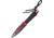 Mtech Fixed Blade Red Fixed Blade Knife, 4.25in, Stainless Steel, Partially Serrated, Black, Cord Wrapped Handle MT2075RD
