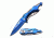 Mtech Folding Blade, 3.55in, Stainless Steel Blade, Blue Aluminum Handle MT-A705SBL