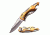 Mtech Folding Blade, 3.55in, Stainless Steel Blade, Gold Aluminum Handle MT-A705SGD