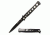 Mtech Folding Blade, 3.5in, Stainless Steel Blade, Black Aluminum Handle MT-317