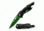 Mtech Folding Blade, 3.75in, Stainless Steel Blade, Black Aluminum Handle MT-A705GN