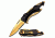 Mtech Folding Blade, in, Stainless Steel Blade, Black And Gold Titanium Coating Gold Aluminum Handle MT-705BG