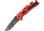 Mtech Linerlock A/O Red Folding Knife, 3.25 black stonewash finish stainless blade, Red aluminum handle, MT-A1114RD