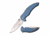 Mtech MT-1035BL Manual Folding Knife, 3.5in, 3CR13 Stainless Steel, Drop Point, Steel Blade, Aluminum Handle, Blue, MT-1035BL