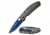 Mtech MT-1076GY Manual Folding Knife, 3in, 3CR13 Stainless Steel, Drop Point, Blue Blade, Aluminum Handle, Gray, MT-1076GY