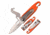 Mtech MT-1102OR Manual Folding Knife, 2.5in, 3CR13 Stainless Steel, Drop Point, Steel Blade, Nylon Fiber Handle w/Multitool Blade and Carabiner, Orange, MT-1102OR