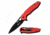 Mtech MT-A1083RD Spring Assisted Knife, 3.5in, 3CR13 Stainless Steel, Spear Point, Black Blade, Aluminum Handle, Red, MT-A1083RD