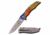 Mtech MU-A098FC Spring Assisted Knife, 3.75in, Stainless Steel, Spear Point, Stonewashed Blade, Stainless Steel Handle w/ American Flag Design, -, MX-A849FC