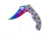 Mtech Persian Spring Assisted Knife, 3.25 in, 3Cr13 Stainless Steel Stainless Steel, Rainbow, MT-A1172RB