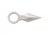 Mtech Spear Point Fixed Blade Knife w/Bead Chain, 1.75 in, 3Cr13 Stainless Steel Stainless Steel, Satin, MT-20-92S