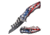 Mtech Spring Assisted Folding Knive, 3.5in Blade, 8.25in Overall, 3CR13 Steel Blade Knive, Flag, MT-A1110A