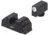Night Fision Costa Ludus Night Sight Set, Glock 17/19/34, White Front Ring, Horizontal Tritium Bar Rear, GLK-001-010-WGXG