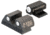Night Fision Standard Height Night Sight Set, FN 509, White Front Ring, U Notch White Rear Rings, FNH-101-007-WGWG
