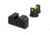 Night Fision Optic Height Fiber Sight Set, Glock 17/19/45/48 w/ RMR/507c/SRO/ACRO, Green Front, Black, GLK-001-330-353-GFZX