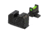 Night Fision Optic Height Fiber Sight Set, Smith &amp; Wesson M&amp;P 2.0 w/ RMR/507c/SRO, Green Front, Black, SAW-206-311-402-GFZX