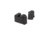 Night Fision Optics Ready Stealth Glock Night Sight Set, Glock 17/19/34 w/ DPP/509t/Romeo Pro, Black Front Ring, Blank Rear Sight, GLK-001-469-494-ZGZX